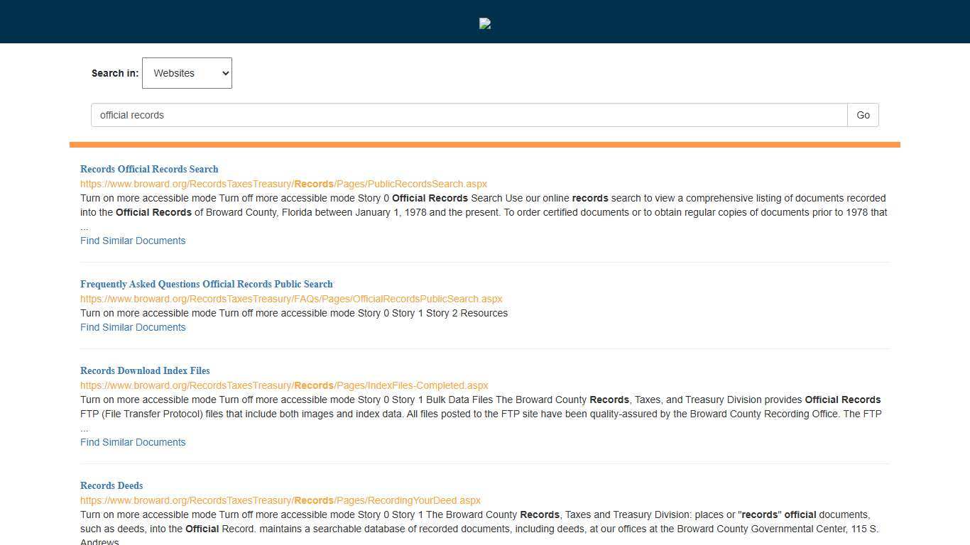 Broward County Search: official records